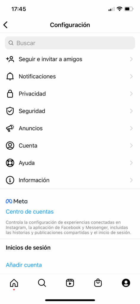 borrar cuenta instagram
