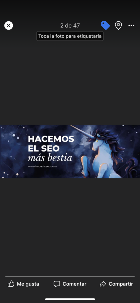 Etiquetar a alguien en una foto desde Smartphone