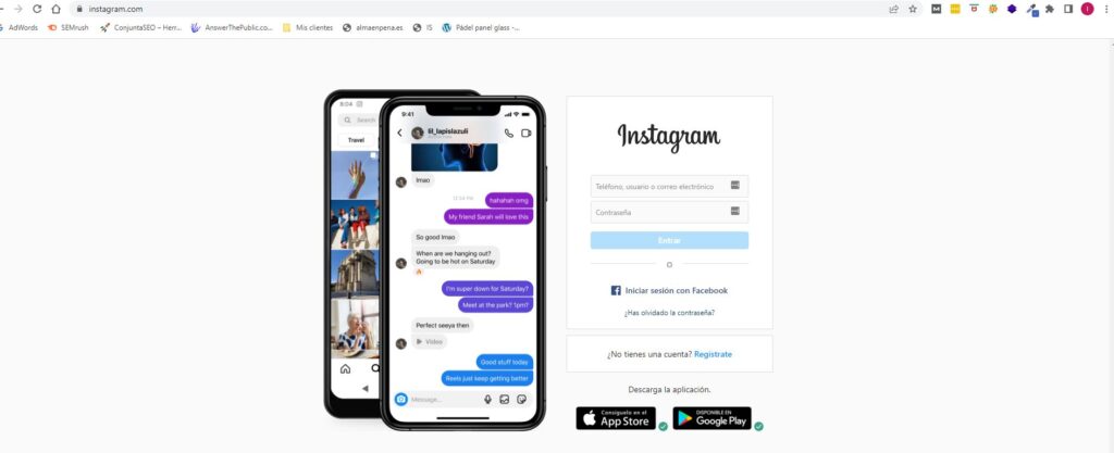 Entra en Instagram.com